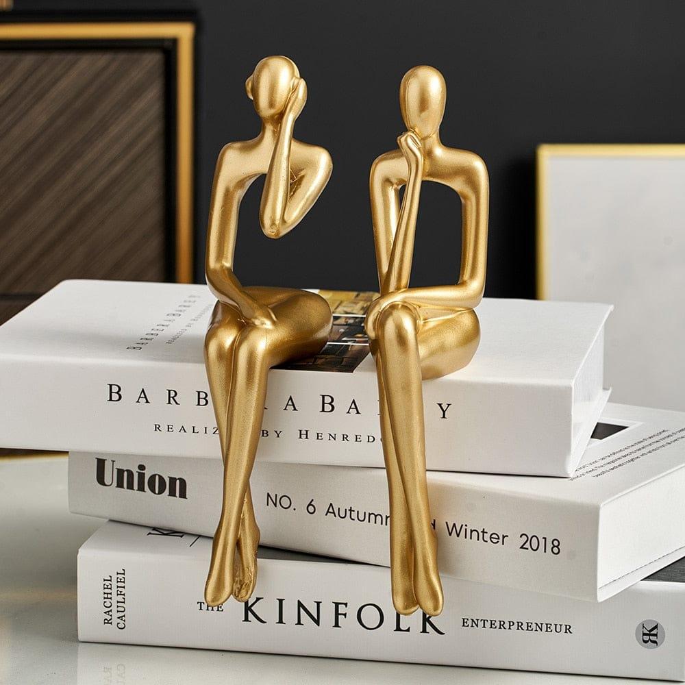 Shop 0 Modern Resin Family Figurines Home Decoration Accessories Souvenir Statue Creative Bookshelf Office Desk Decor Birthday Gifts Mademoiselle Home Decor