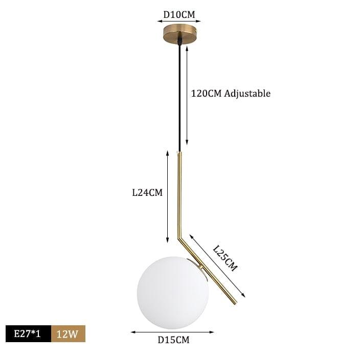 Shop 0 D brass 15cm ball / Cold White Glass Lampshade Pendant Lights Kitchen Island Dining Room Bedside Hanging Lamps For Ceiling Brass Modern Suspension Chandelier Mademoiselle Home Decor