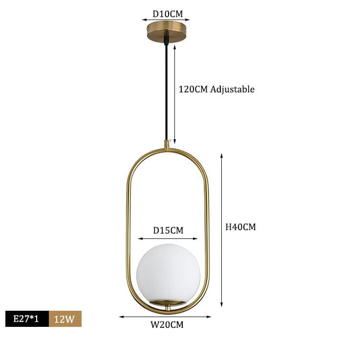 Shop 0 B brass 15cm ball / Cold White Glass Lampshade Pendant Lights Kitchen Island Dining Room Bedside Hanging Lamps For Ceiling Brass Modern Suspension Chandelier Mademoiselle Home Decor