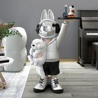 Shop 0 Silver 75CM Astronaut Figurine Cartoon Resin Art Statue Nordic Home Decor Sculpture Living Room Modern Home Decoration Handicraft Model Mademoiselle Home Decor