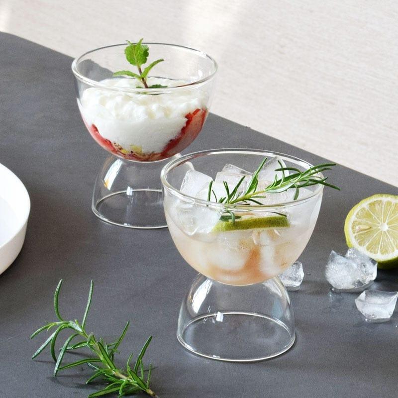Shop 0 2022 Creative Dessert Ice Cream Standing Cup Glass Cold Drink Cup Cocktail Glass Fruit Juice Jelly Cup Mademoiselle Home Decor