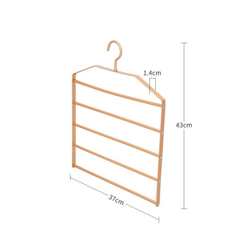 Shop 0 1pc 5 in 1 Pant Hanger for Clothes Hanging Rack Multi-Layer Shelves Closet Storage Organizer Aluminum Alloy Trouser Towel Hanger Mademoiselle Home Decor