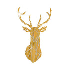 Shop 0 Gold / 72x43cm 3D Deer Head Mirror Wall Sticker DIY Multiple Sizes Acrylic Mirror Stickers Mural Living Room Bedroom Kids Home Decoration Mademoiselle Home Decor