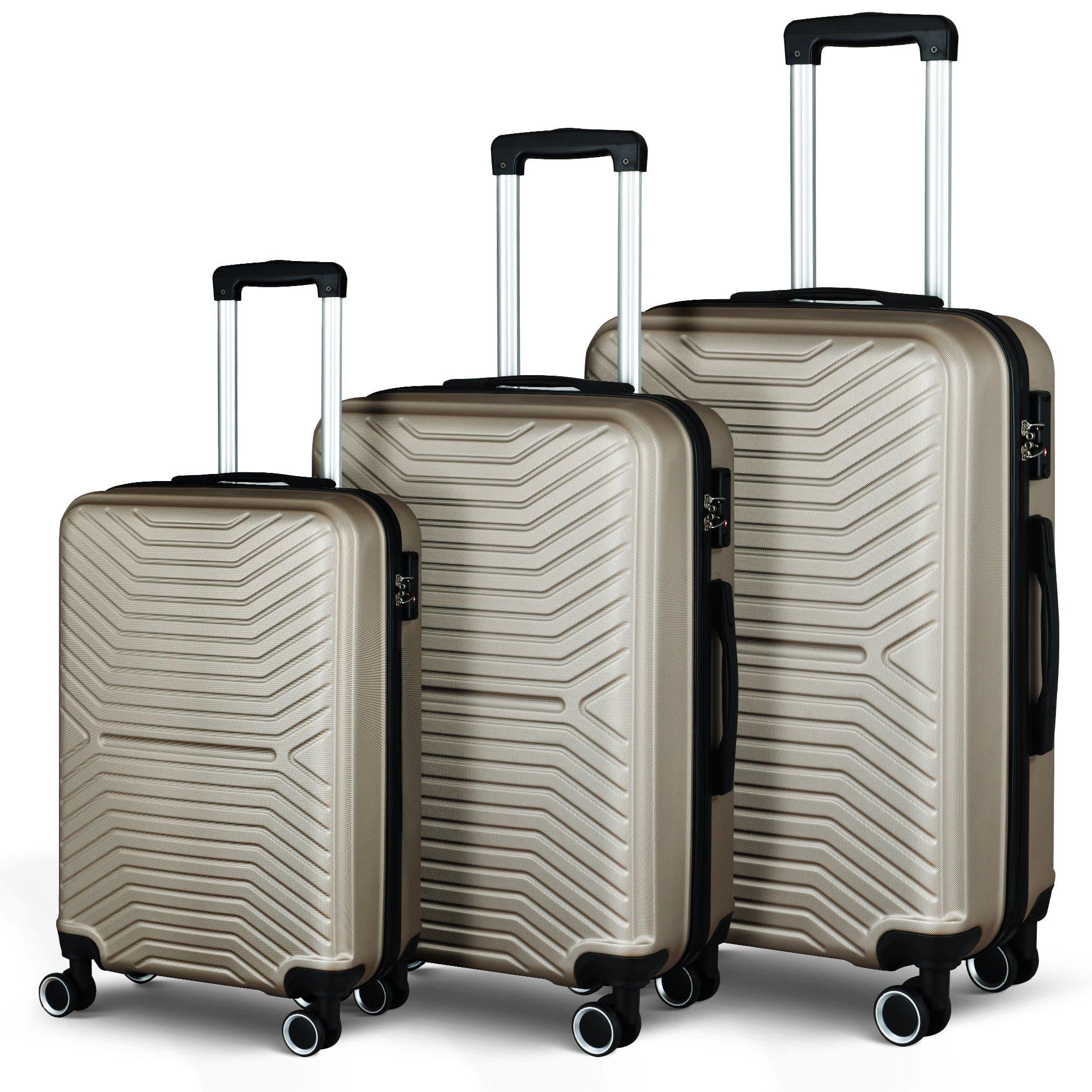 Shop Atacama Champagne Expandable Luggage Set Mademoiselle Home Decor