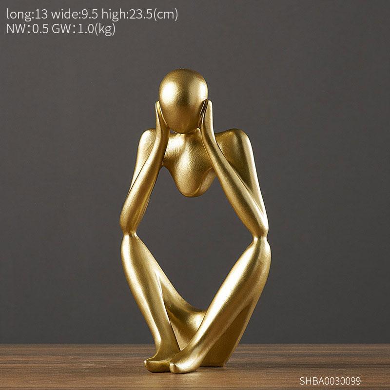 Shop 200042147 C Atacama Golden Sculpture Mademoiselle Home Decor