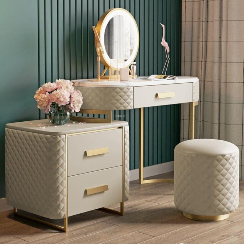 Shop 0 Nordic Leisure Vanity Dressing Tables Bedroom Furniture Italian Light Luxury Dressers Modern Minimalist Storage Side Cabinets Mademoiselle Home Decor