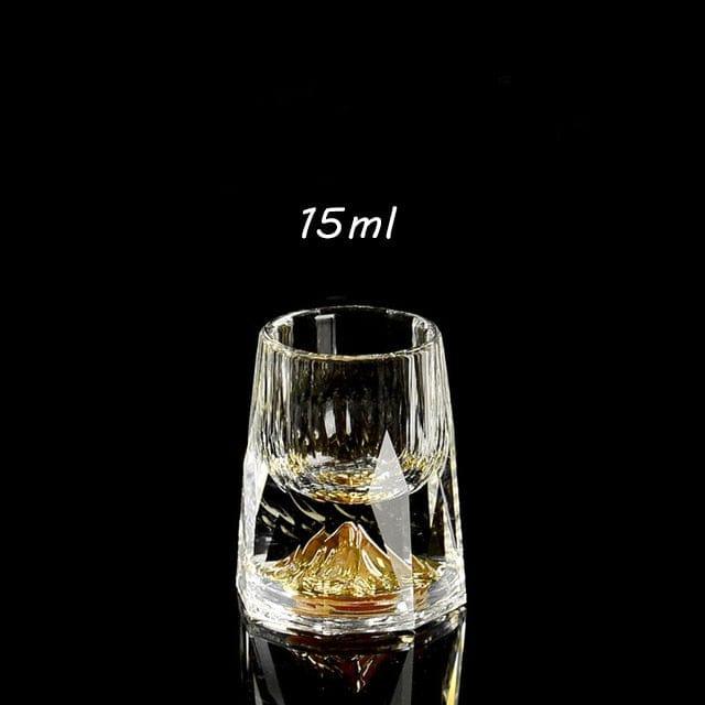 Shop 0 15ml B / China Shot Glass Crystal Gold Foil Crystal Shot Glasses For Wine Set Double Glass Wine Cup For Home Bar Cups Sake Shochu Glass Mademoiselle Home Decor