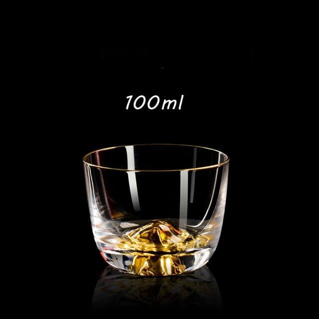 Shop 0 100ml D / China Shot Glass Crystal Gold Foil Crystal Shot Glasses For Wine Set Double Glass Wine Cup For Home Bar Cups Sake Shochu Glass Mademoiselle Home Decor