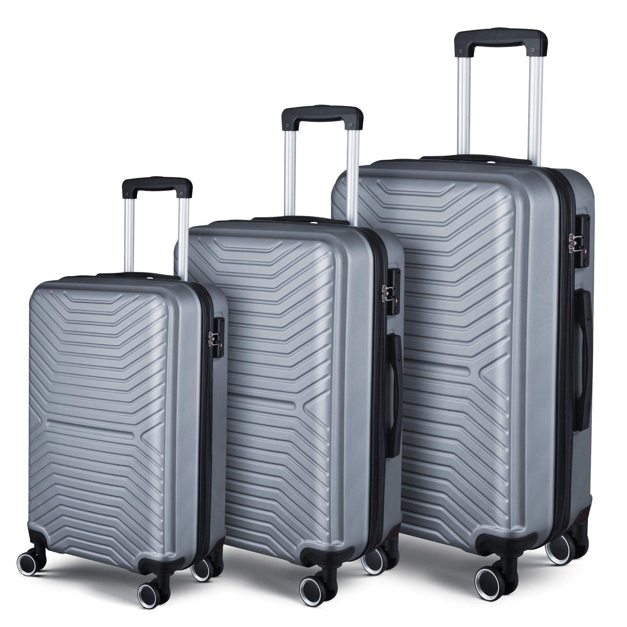 Shop Atacama Siver Expandable Luggage Set Mademoiselle Home Decor