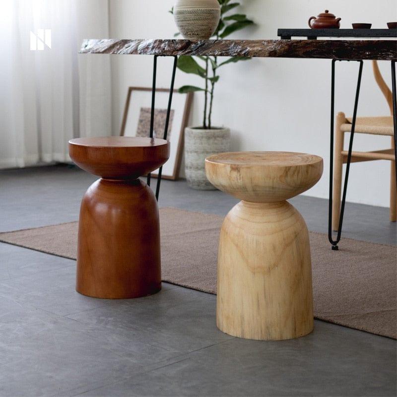 Shop 0 Wuli Modern Minimalist Solid Wood Pier Log Stump Stool Designer Creative Round Stool Homestay Decoration Tree Stump Stool Mademoiselle Home Decor