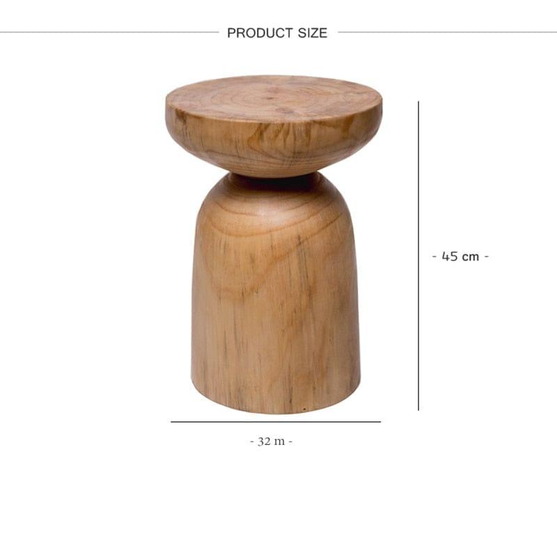 Shop 0 Wuli Modern Minimalist Solid Wood Pier Log Stump Stool Designer Creative Round Stool Homestay Decoration Tree Stump Stool Mademoiselle Home Decor