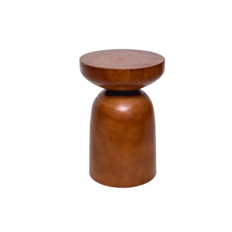 Shop 0 Walnut color Wuli Modern Minimalist Solid Wood Pier Log Stump Stool Designer Creative Round Stool Homestay Decoration Tree Stump Stool Mademoiselle Home Decor