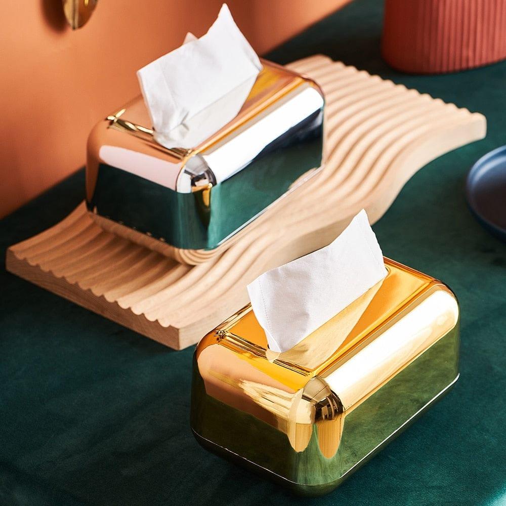 Shop 0 Luxury Golden Tissue Boxes Storage Napkin Holder Kitchen Tissue box Paper Case Organizer Ornament Craft Desktop Tissue Holder Mademoiselle Home Decor