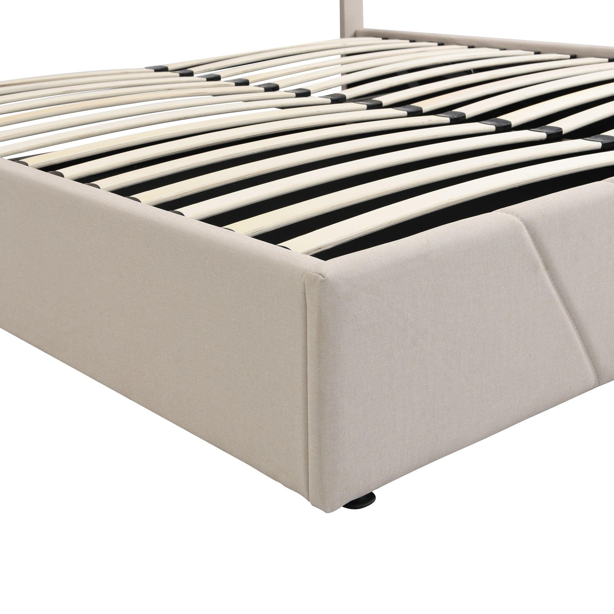 Shop Atacama Upholstered Platform bed with Under Storage - Queen Mademoiselle Home Decor