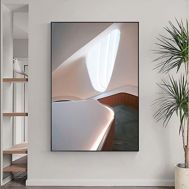 Shop 0 Contemporary Space Building Poster Canvas Paintings Print Wall Art Interior Picture for Living Room Modern Home Decor Cuadros Mademoiselle Home Decor