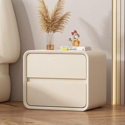 Shop 0 Beige Creative Bedside Table Free Installation Modern Style Solid Wood Bedroom Nightstands Storage Cabinet Hotel End Table Mademoiselle Home Decor