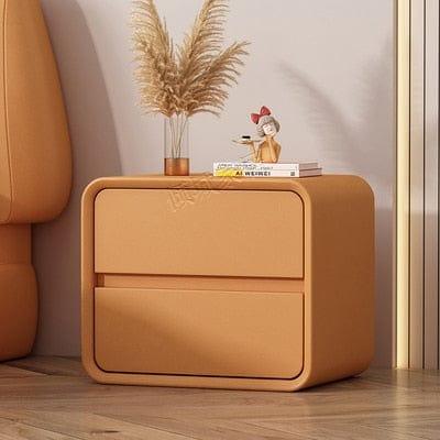 Shop 0 Orange Creative Bedside Table Free Installation Modern Style Solid Wood Bedroom Nightstands Storage Cabinet Hotel End Table Mademoiselle Home Decor