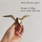Shop 0 bronze-small American Luxury Pure Copper Creative Bird Seagull pigeon Hanging Wall Decoration Retro Industrial Ornament Living Room Sea Gull Mademoiselle Home Decor