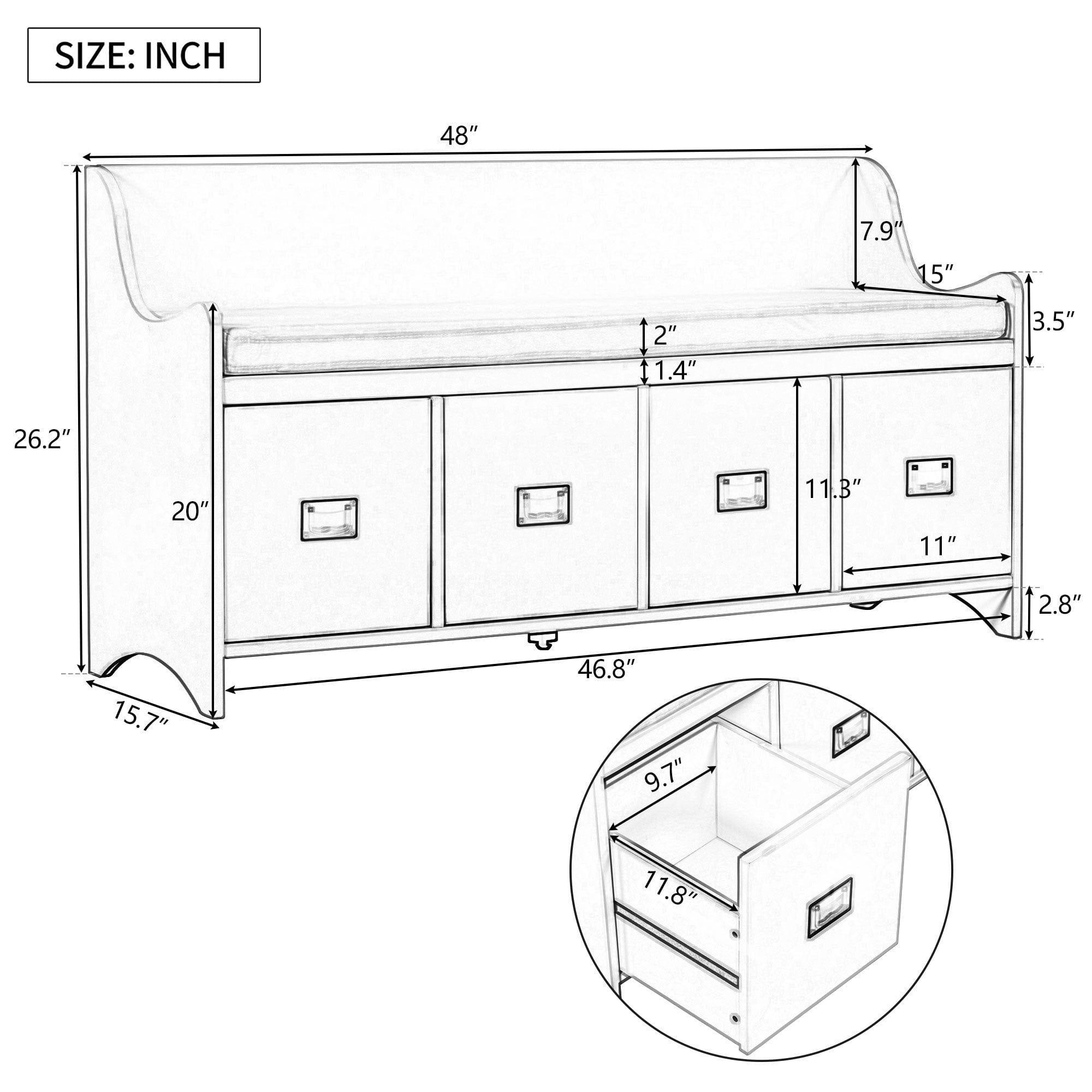 Shop Atlas Storage Bench Mademoiselle Home Decor