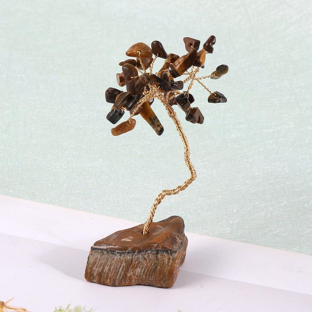 Shop 0 Tiger Eye Stone Mini Natural Crystal Quartz Tree of Life Copper Wire Amethysts Tiger Eye Chip Gravel Trees Reiki Healing Home Room Decoration Mademoiselle Home Decor