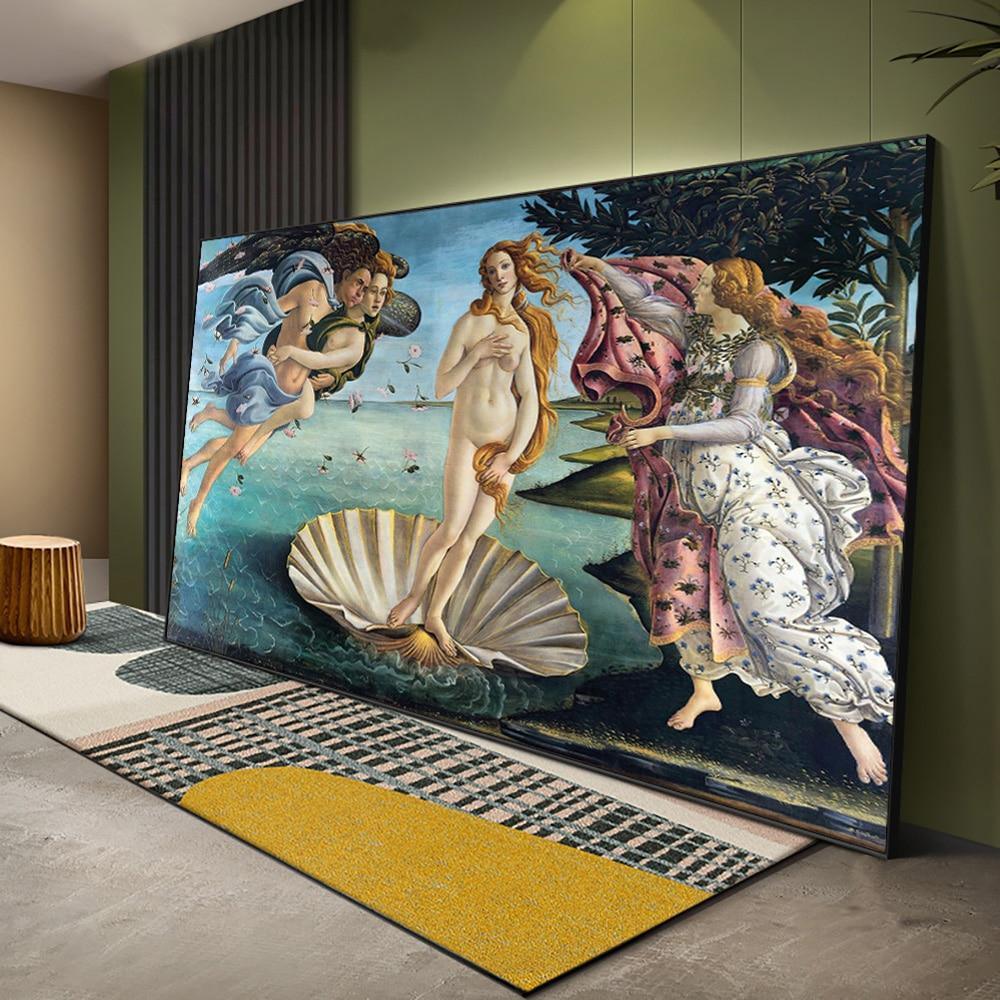 Shop 0 The Birth Of Venus Renaissance Famous Oil Painting On Canvas Botticelli Reproduction Art Print Classical Wall Picture Cuadros Mademoiselle Home Decor