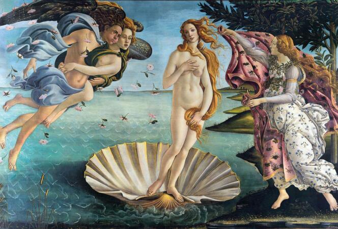 Shop 0 21X30CM NO FRAME / PF 854 The Birth Of Venus Renaissance Famous Oil Painting On Canvas Botticelli Reproduction Art Print Classical Wall Picture Cuadros Mademoiselle Home Decor