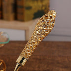 Shop 0 High-quality Western baking tool hollow handle triangular pizza shovel cake dessert cutter two-piece set gold cutlery Mademoiselle Home Decor