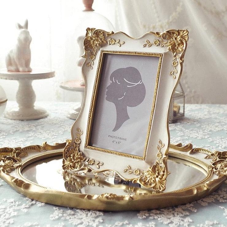 Shop 0 Embossed photo frame creative table European painted gold resin photo frame 6 inch photo frame home decoration Mademoiselle Home Decor