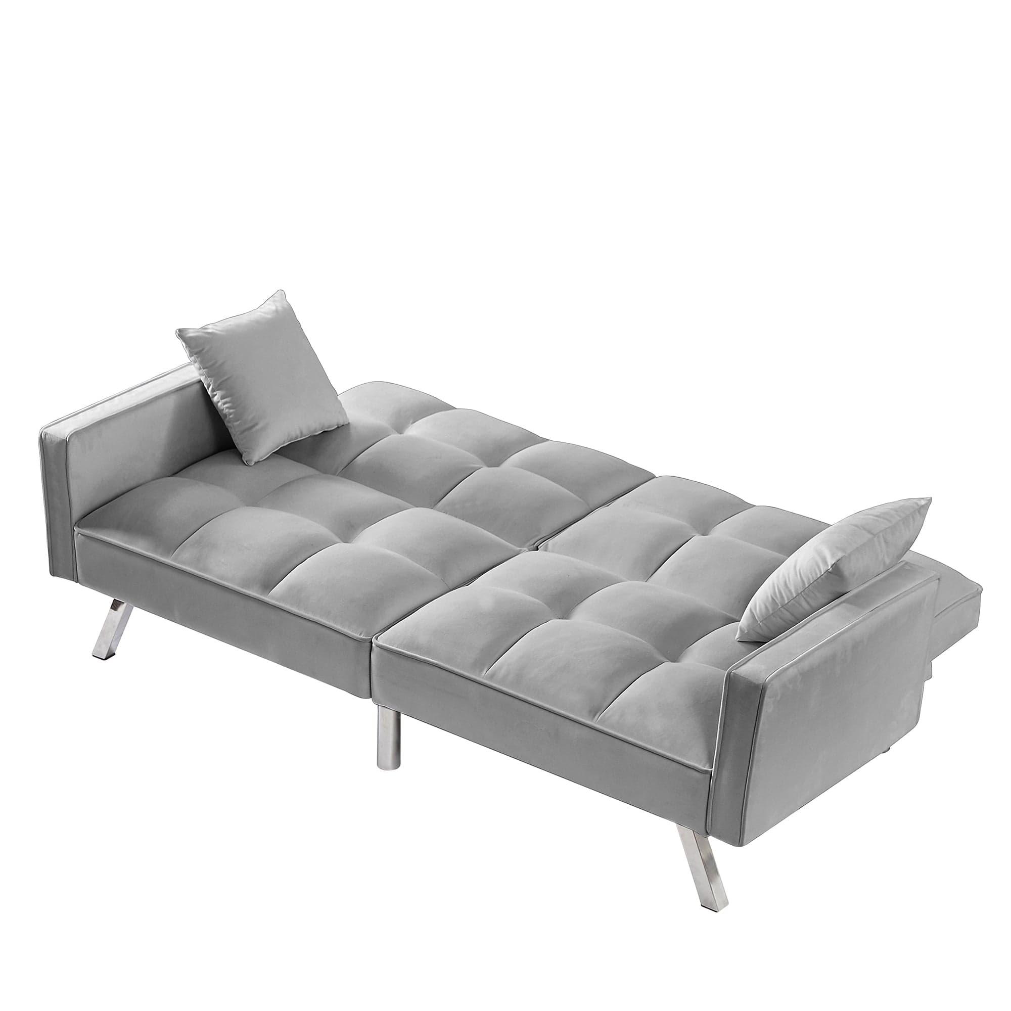 Shop Barcelona Grey Convertible Sofa Bed Mademoiselle Home Decor