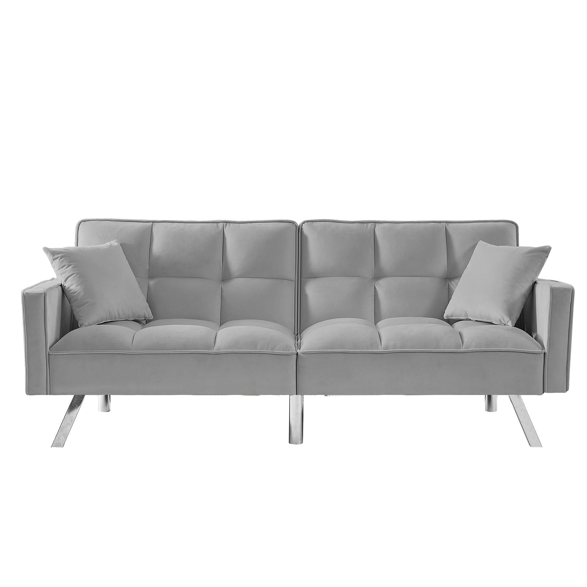 Shop Barcelona Grey Convertible Sofa Bed Mademoiselle Home Decor