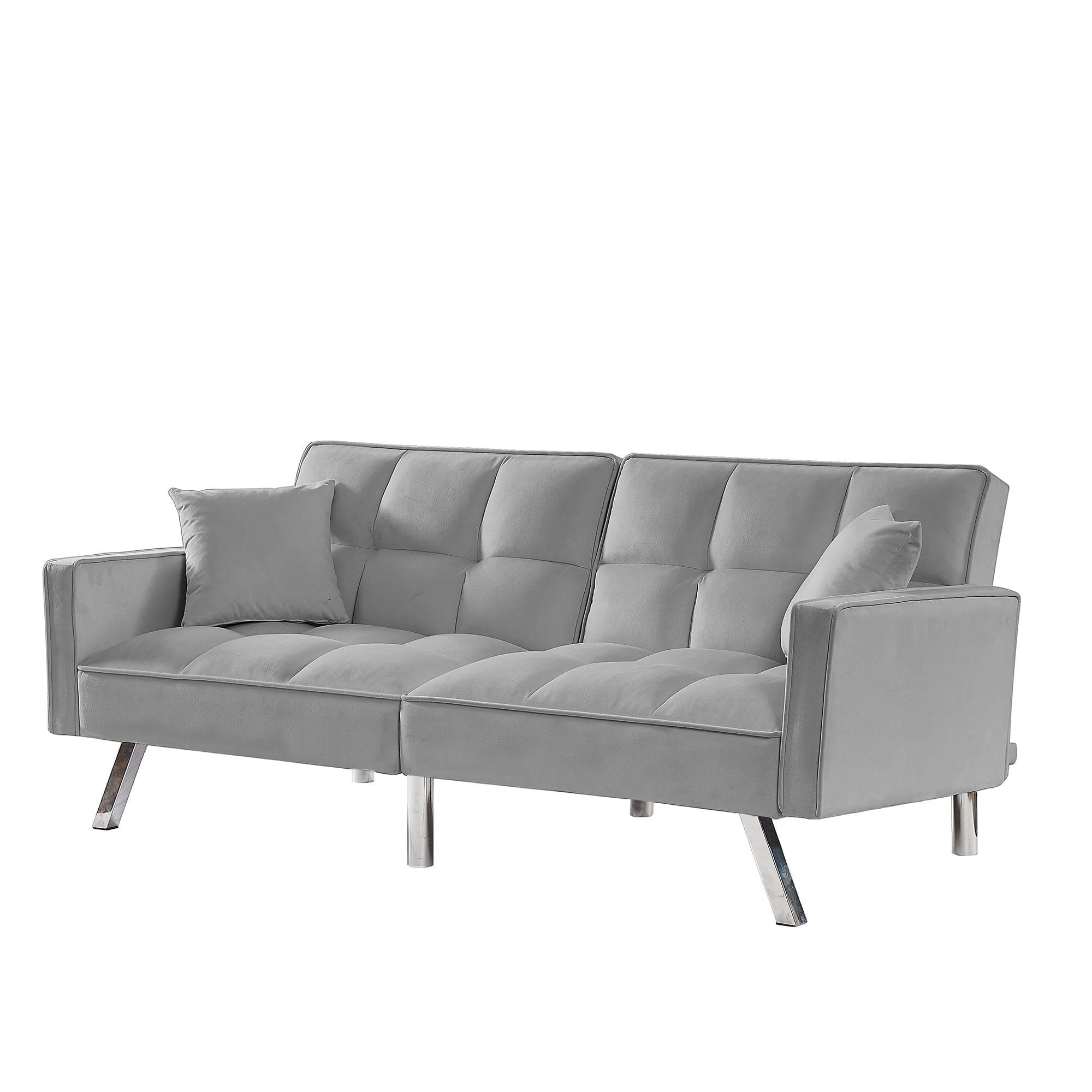 Shop Barcelona Grey Convertible Sofa Bed Mademoiselle Home Decor