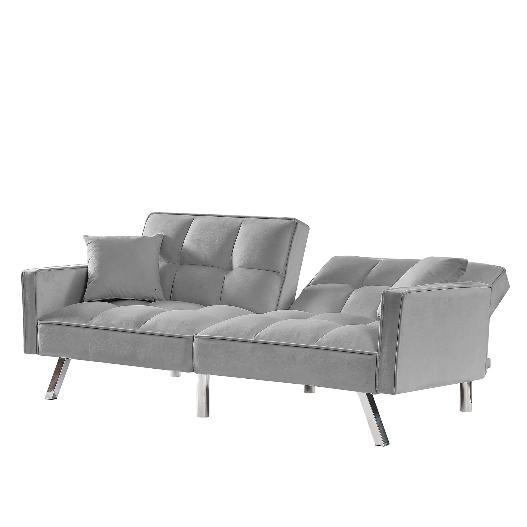 Shop Barcelona Grey Convertible Sofa Bed Mademoiselle Home Decor