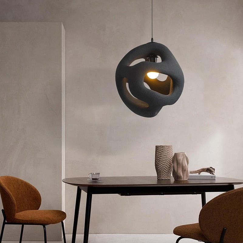 Shop 0 Nordic Handmade Wabi Sabi Restaurant LED Chandelier Japan Style Indoor Black Loft Hanging Light Kitchen Island Cafe Pendant Lamp Mademoiselle Home Decor