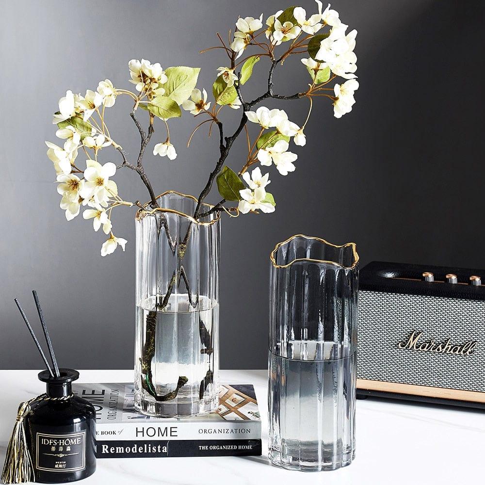 Shop 0 Modern Glass Vase Transparent Flower Vase Living Room Home Decoration Tabletop Vases Terrarium Decor Vase Minimalist Gifts Mademoiselle Home Decor