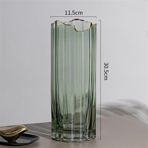 Shop 0 Green B Modern Glass Vase Transparent Flower Vase Living Room Home Decoration Tabletop Vases Terrarium Decor Vase Minimalist Gifts Mademoiselle Home Decor