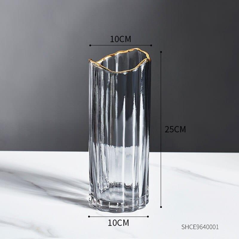 Shop 0 Gray A Modern Glass Vase Transparent Flower Vase Living Room Home Decoration Tabletop Vases Terrarium Decor Vase Minimalist Gifts Mademoiselle Home Decor