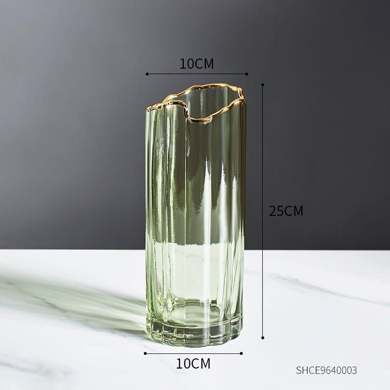 Shop 0 Green A Modern Glass Vase Transparent Flower Vase Living Room Home Decoration Tabletop Vases Terrarium Decor Vase Minimalist Gifts Mademoiselle Home Decor