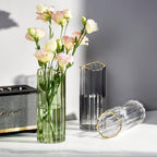 Shop 0 Modern Glass Vase Transparent Flower Vase Living Room Home Decoration Tabletop Vases Terrarium Decor Vase Minimalist Gifts Mademoiselle Home Decor