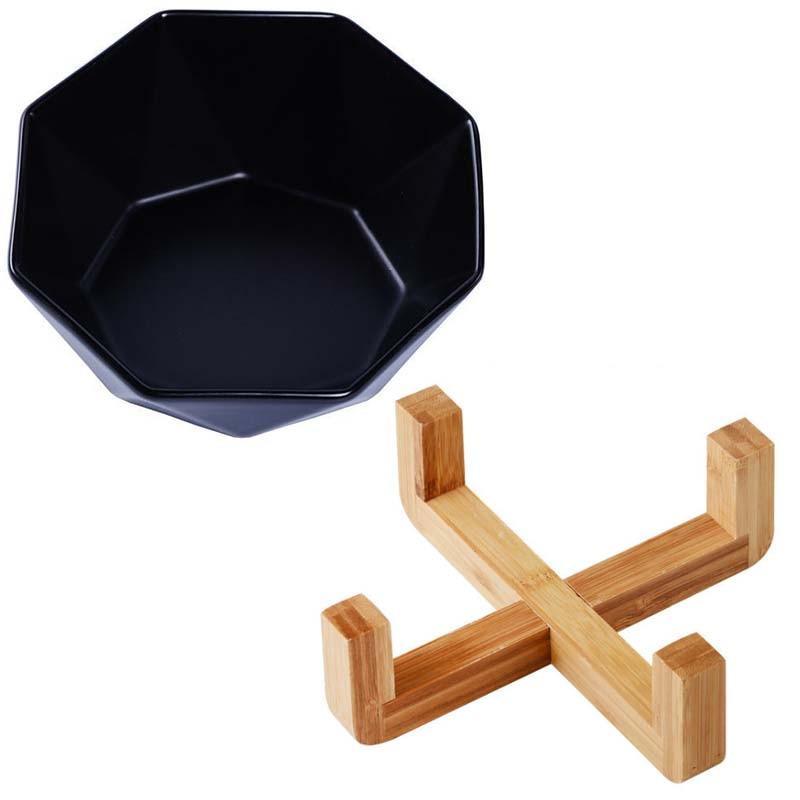 Shop 200003694 black with stand Baset Pet Bowl Mademoiselle Home Decor