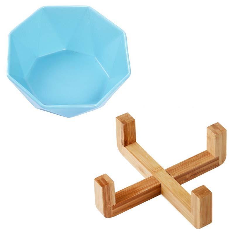Shop 200003694 Blue with stand Baset Pet Bowl Mademoiselle Home Decor
