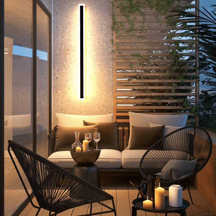Shop 0 New Outdoor Waterproof Modern LED Wall Lights With Remote Living Room Bedroom Corridor Porch Black Indoor Lamp Lighting Dimmable Mademoiselle Home Decor