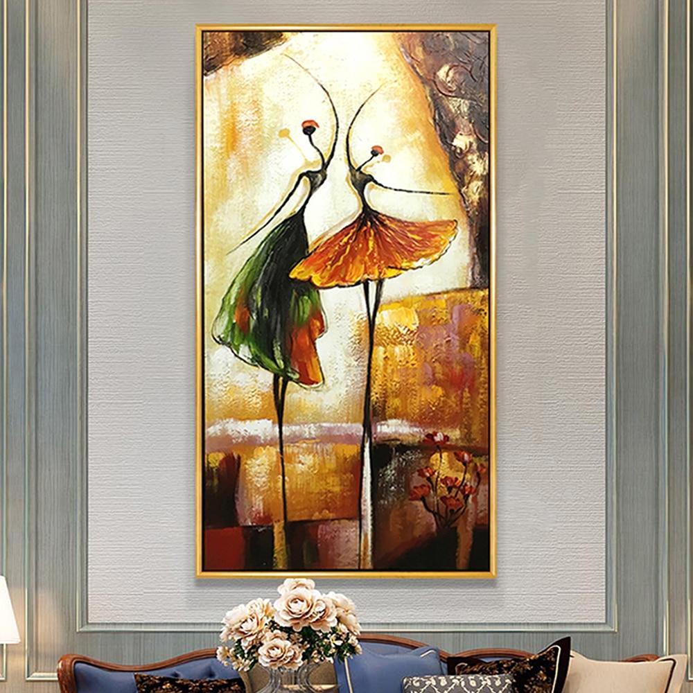 Shop 0 Texture Thick Handmade Abstract Figure Oil Painting On Canvas Wall Art Picture Hand Painted Dancing Girl Oil Painting Unframed Mademoiselle Home Decor