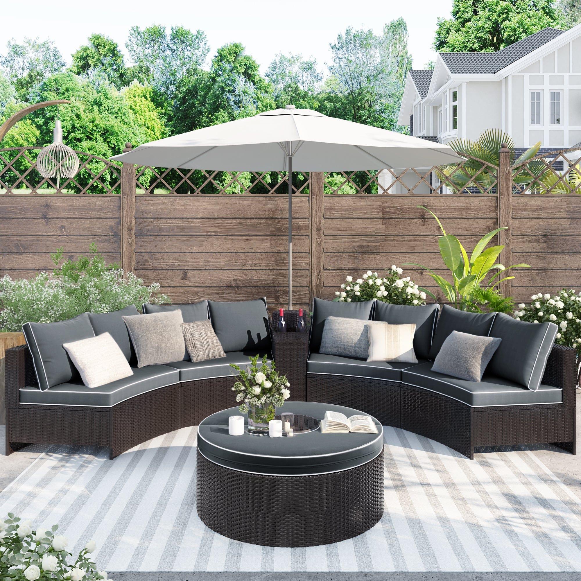 Shop Bentley Outdoor Lounge Suite (6pcs Set) Mademoiselle Home Decor