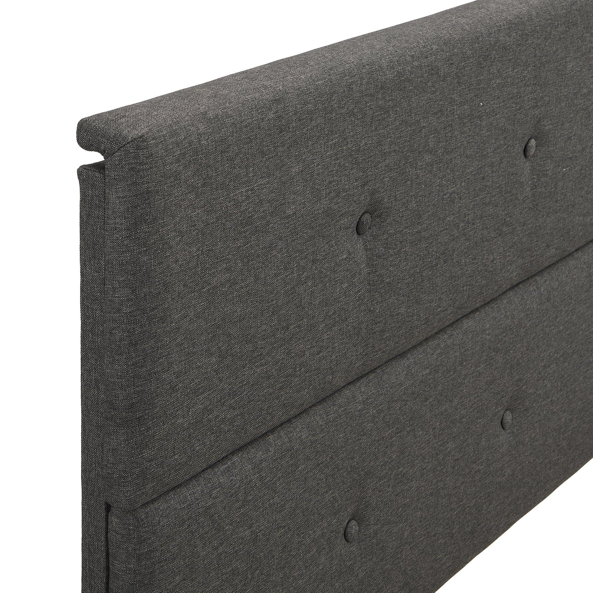 Shop Upholstered Platform Bed with Underneath Storage,Queen Size,Gray Mademoiselle Home Decor
