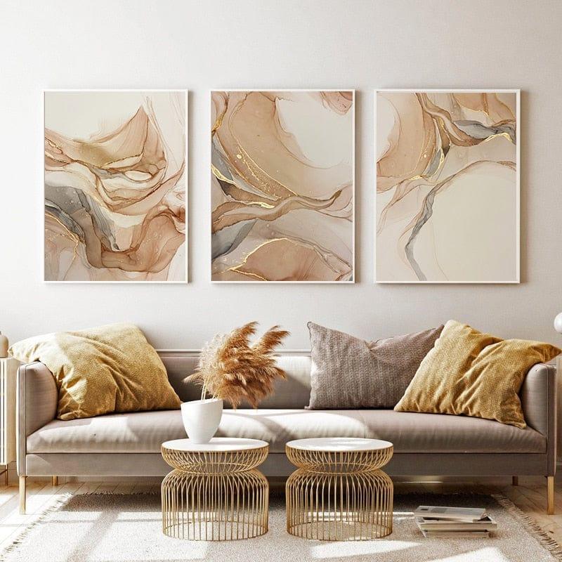 Shop 0 Beige Marble Poster Canvas Painting Nordic Modern Fashion Abstract Gold Luxury Home Decor Wall Art Print for Living Room Picture Mademoiselle Home Decor