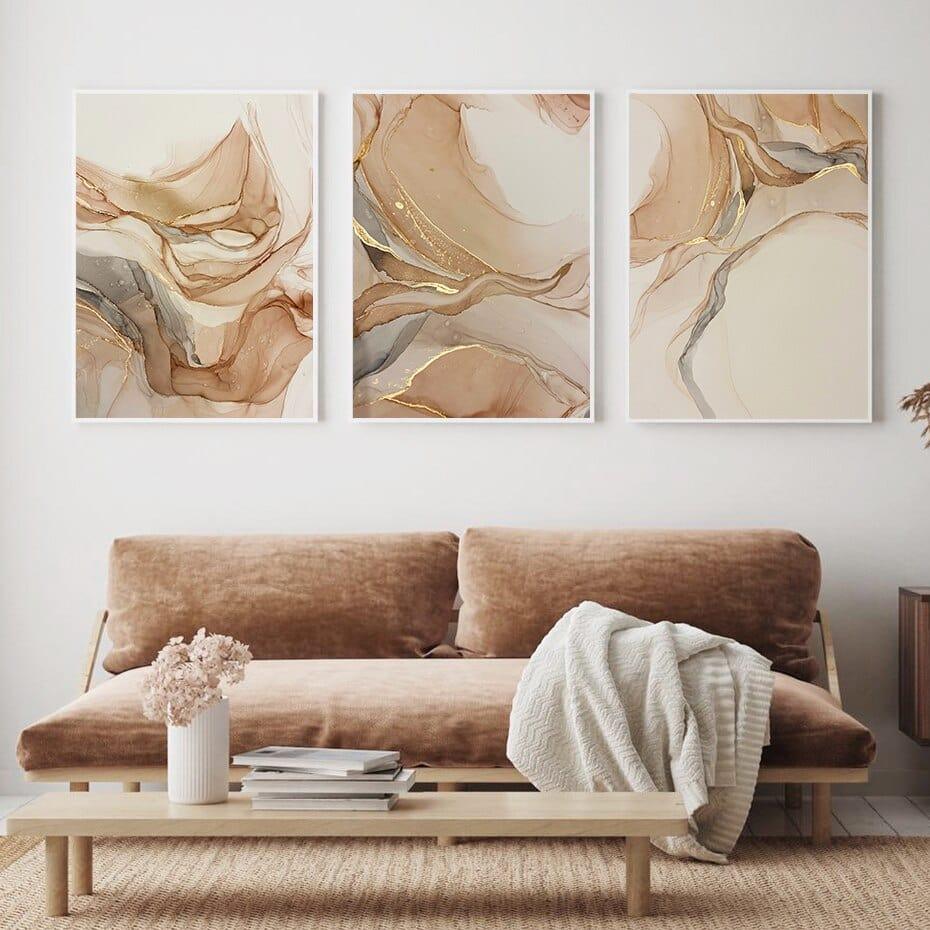 Shop 0 Beige Marble Poster Canvas Painting Nordic Modern Fashion Abstract Gold Luxury Home Decor Wall Art Print for Living Room Picture Mademoiselle Home Decor
