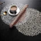 Shop 0 Promotion Round Placemats Restaurant Hollow PVC decoration Meal Mat Anti-hot Dining Table Line Mat Steak Plate Pad 4/6pc Mademoiselle Home Decor