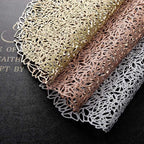 Shop 0 Promotion Round Placemats Restaurant Hollow PVC decoration Meal Mat Anti-hot Dining Table Line Mat Steak Plate Pad 4/6pc Mademoiselle Home Decor