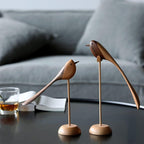Shop 0 Danish wood ornaments jewelry carving wooden play Home Furnishing Nordic style puppet Home Furnishing features wood bird Mademoiselle Home Decor