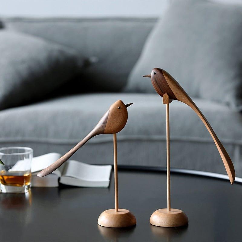 Shop 0 Danish wood ornaments jewelry carving wooden play Home Furnishing Nordic style puppet Home Furnishing features wood bird Mademoiselle Home Decor